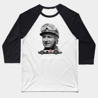 Juan Manuel Fangio Mercedes Benz W196 illustration Baseball T-Shirt